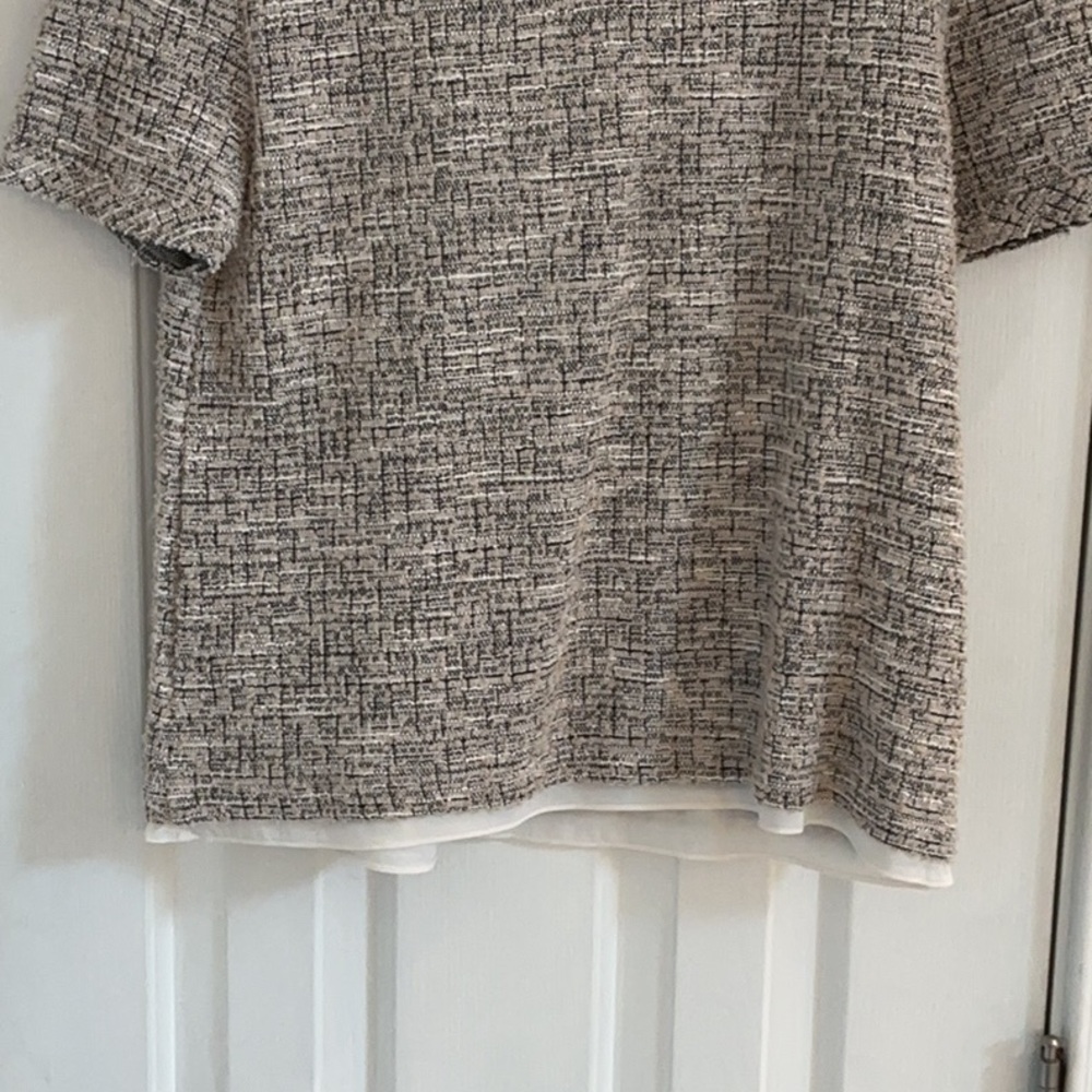 Anthropologie Postcard 9-H15 STCL Top w/ Decorative Collar & Pockets - Picture 8 of 12